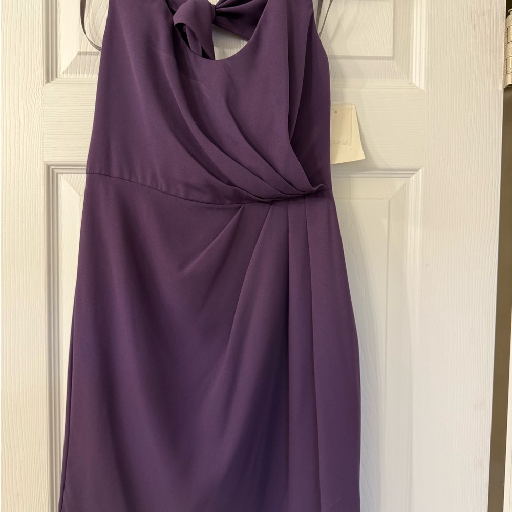 Vera Wang Deep Purple Backless Dress